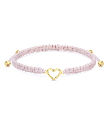 Cute Silver Heart with Knitting Rope Bracelet BR-1502-GP